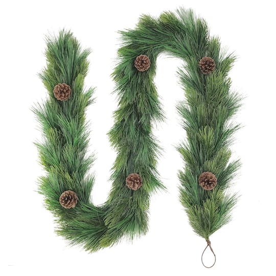 9ft. Adorned Artificial Garland with Pinecones